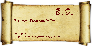 Buksa Dagomér névjegykártya